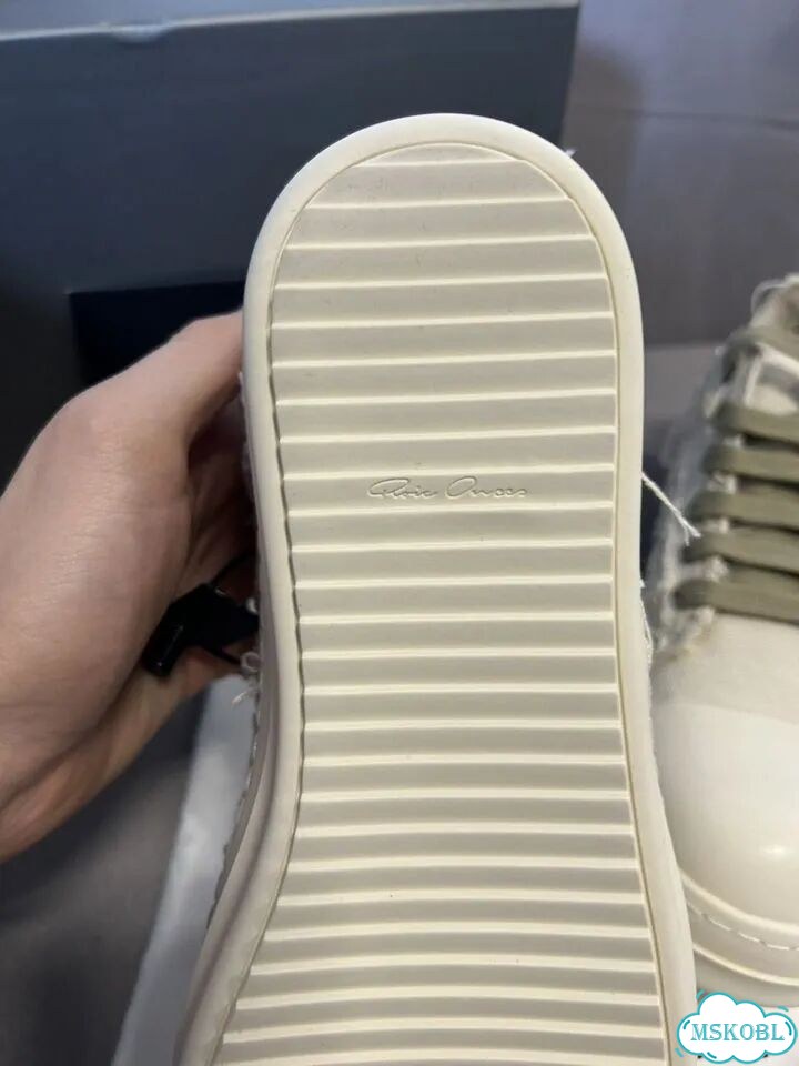 Rick owens ramones distressed low white фото 9